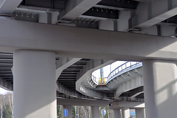 Image showing automobile overpass. bottom view