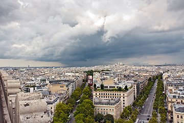 Image showing Stormy sky over Monmartre