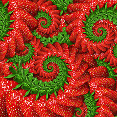 Image showing background of ripe strawberry