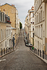 Image showing Narrow street in Monmartre