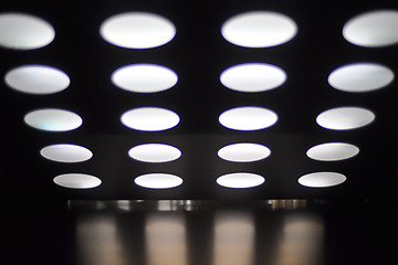 Image showing ceiling with spotlights in an elevator