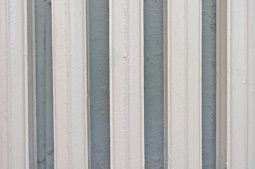 Image showing close up of  The old white heating radiator