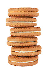 Image showing Biscuit cookies stack