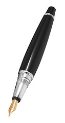 Image showing Black fountain pen