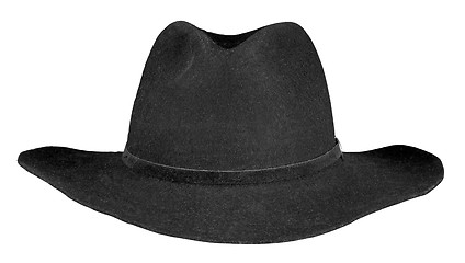 Image showing Black hat isolated on a white