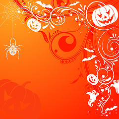 Image showing Floral Halloween background