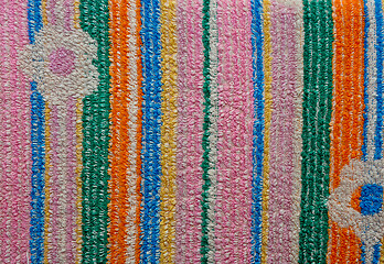Image showing close up of the color fabriñ pattern
