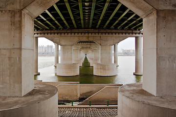 Image showing Under the railway bridge