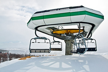 Image showing Ski lift station