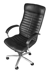 Image showing Black office armchair