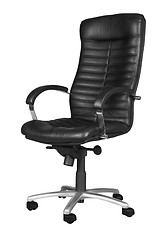 Image showing Black office armchair