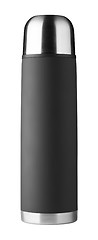 Image showing Black thermos