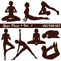 Image showing Yoga Silhouettes