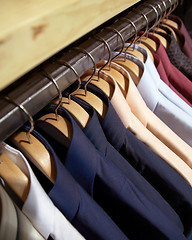 Image showing clothes hanger man's shirts 