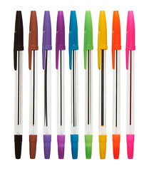 Image showing color plastic ball-point pens
