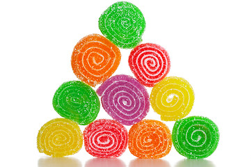 Image showing Colourful fruit a sweet