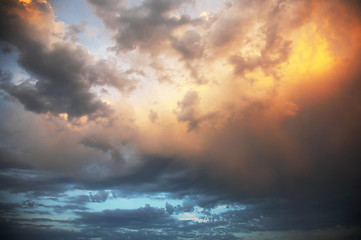 Image showing colourful cloudy sky