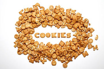 Image showing Cookies in the form of the alphabet