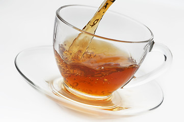 Image showing Cup with tea on white background