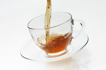 Image showing Cup with tea on white background