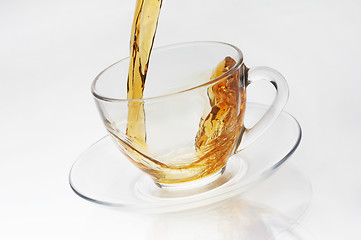 Image showing Cup with tea on white background