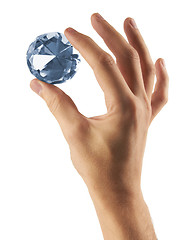 Image showing Diamond jewel in hand