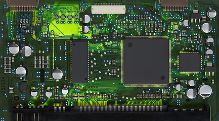 Image showing Closeup of electronic circuit board