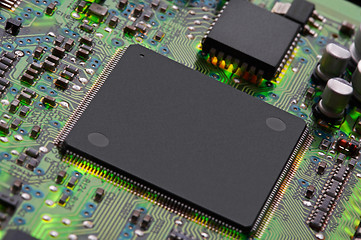 Image showing Closeup of electronic circuit board