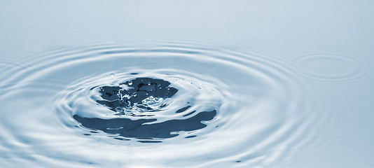 Image showing Falling of a drop of water