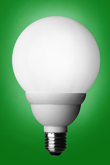 Image showing fluorescence lamp of isolated on a green background