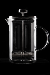 Image showing French-press in black background