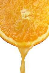 Image showing Fresh juice following from an orange