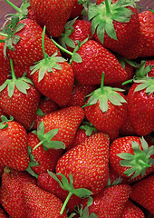Image showing Fresh strawberry background