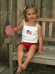 Image showing Fourth of July girl