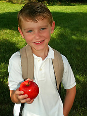 Image showing boy going back to school