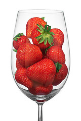 Image showing Glass with the strawberry