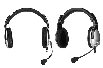 Image showing Headphones with a microphone