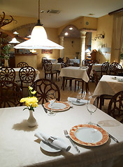 Image showing Interior of restaurant