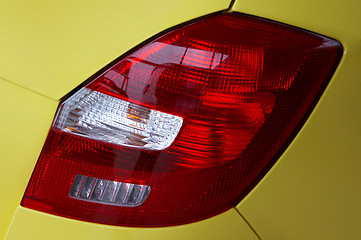 Image showing lanterns of the yellow modern car