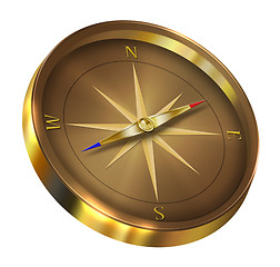 Image showing Bronze compass 