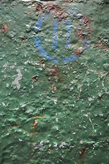 Image showing metal background green paint