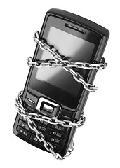 Image showing Mobile phone with chain