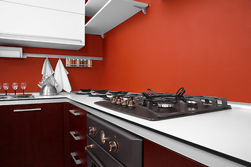 Image showing Modern kitchen in new house