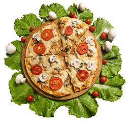 Image showing pizza with vegetables