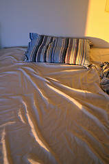 Image showing unmade bed