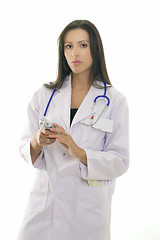 Image showing Doctor or Nurse using mobile phone.