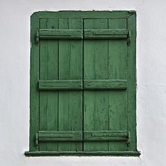 Image showing wooden window shutter