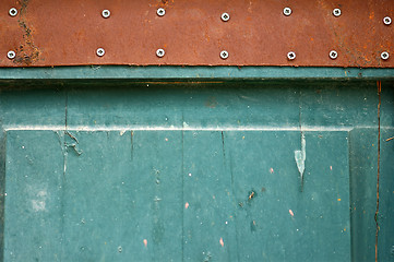 Image showing blue door detail