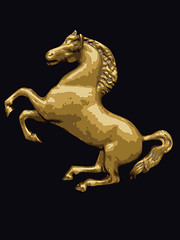 Image showing Gold horse vector