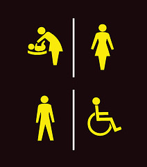 Image showing Toilette sign vector